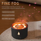 REUP Volcanic Flame Aroma Diffuser Essential Oil 360Ml Portable Air Humidifier with Cute Smoke Ring Night Light Lamp Fragrance