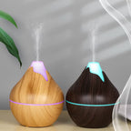 350ML USB Aroma Oil Diffuser Wood Electric Humidifier Ultrasonic Air Humidifier Mini Aromatherapy LED Light Mist Maker for Home