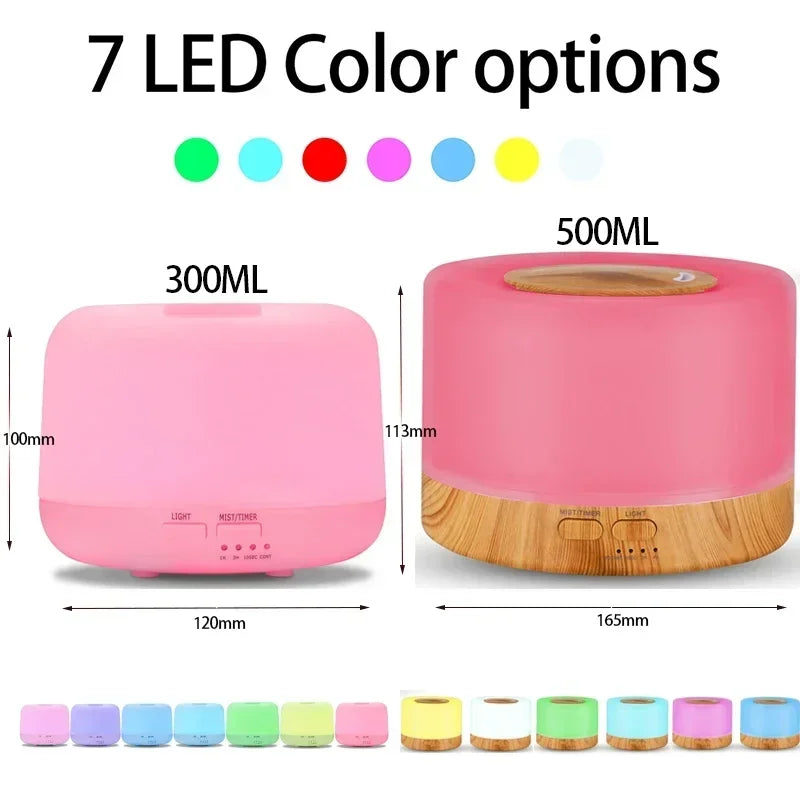 Wifi Smart 500ML Electric Aroma Diffuser Essential Oil Diffuser Air Humidifier Ultrasonic Remote Control Mist Maker Home