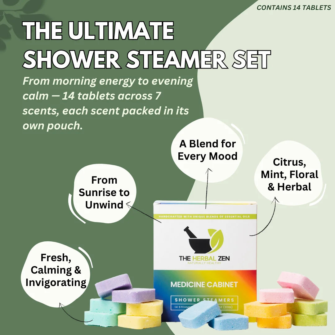 Shower Steamers Aromatherapy Bombs (Variety Pack) - Adult Christmas Stocking Stuffer - Made in USA - Shower Tablets Aromatherapy - Natural Essential Oils - Self Care Gifts for Women and Men (14 Pack)