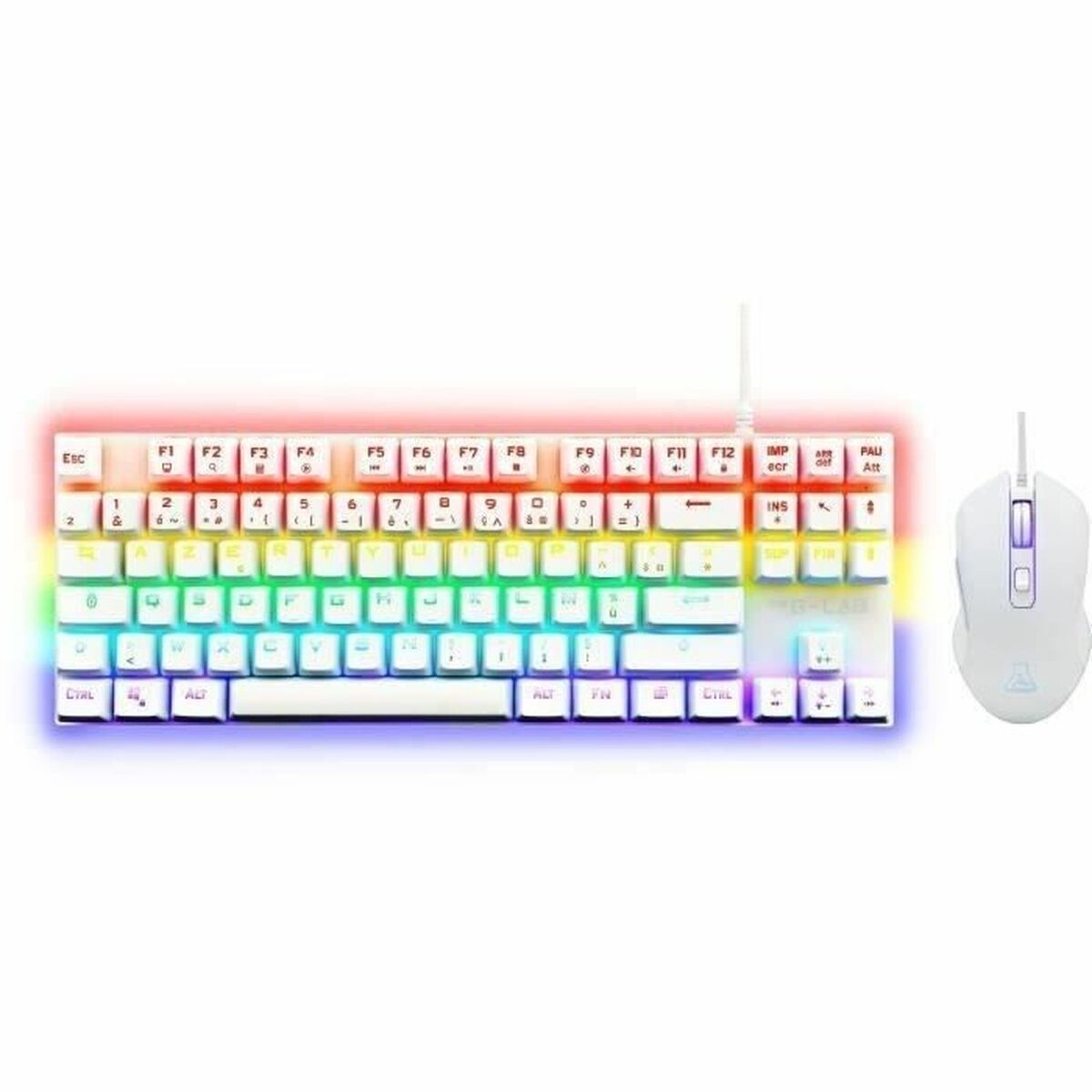 Keyboard with Gaming Mouse The G-Lab MERCURY W White-0