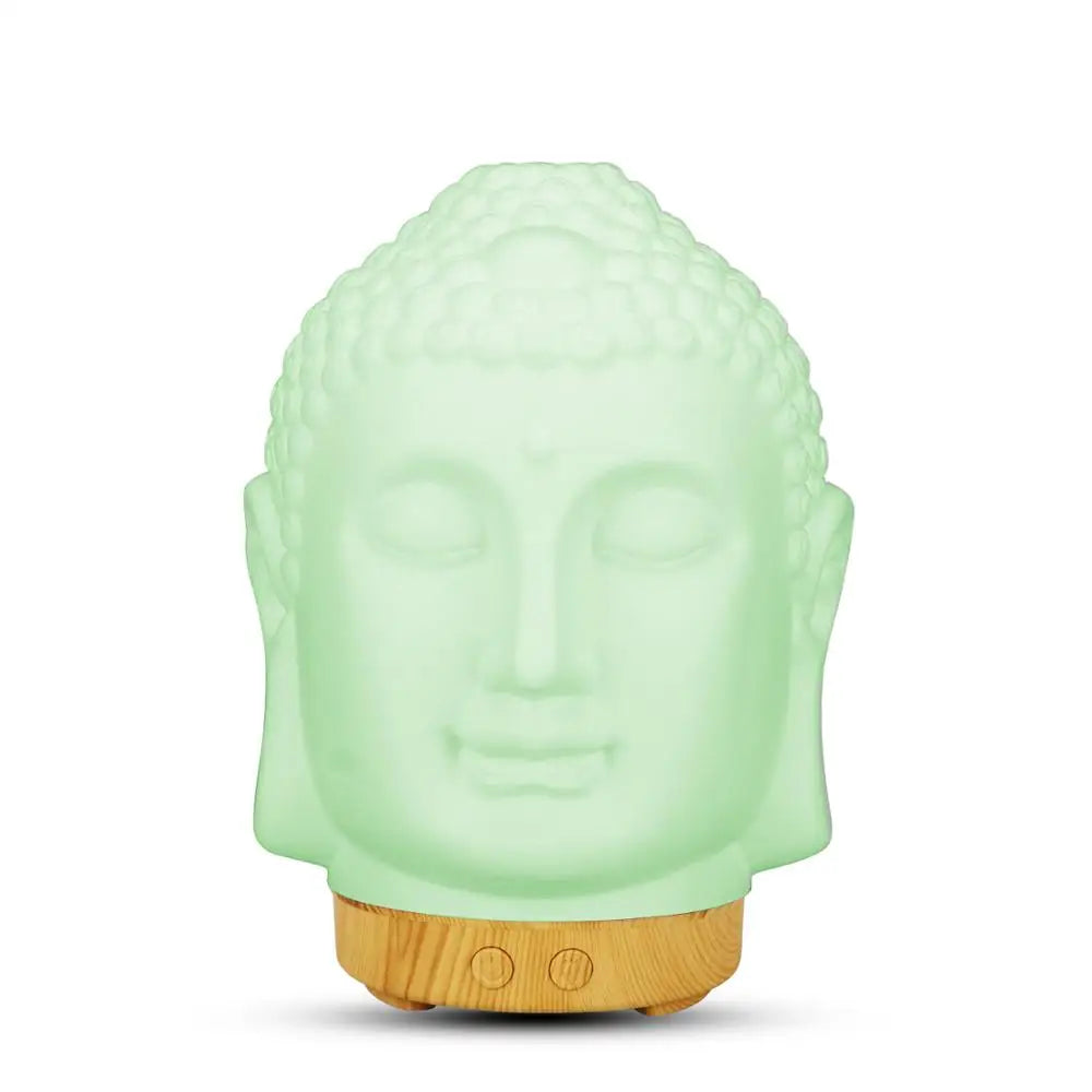 100Ml Essential Oil Diffuser Buddha Head Humidifier with Night Lamp Aromatherapy Mist Foger Maker Essential Oil Diffuse for Home