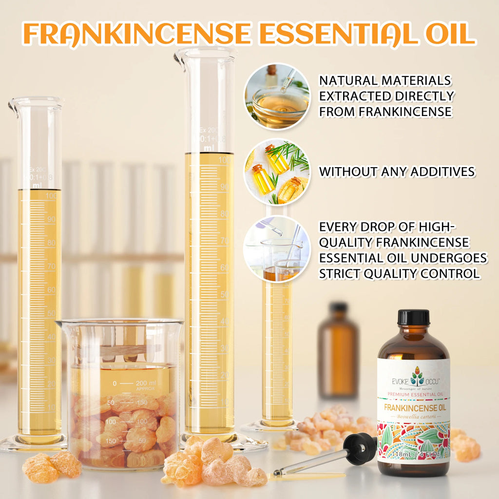 118ML/4 Fl.Oz. Essential Oils, Premium Frankincense Plant Oil for Diffuser, Massage, Skin, Hair, Candle Soap Making,