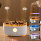 Volcano Humidifier, 300ML Essential Oil Diffuser with Jellyfish Mist and 3 Color Lights, Remote Controlled