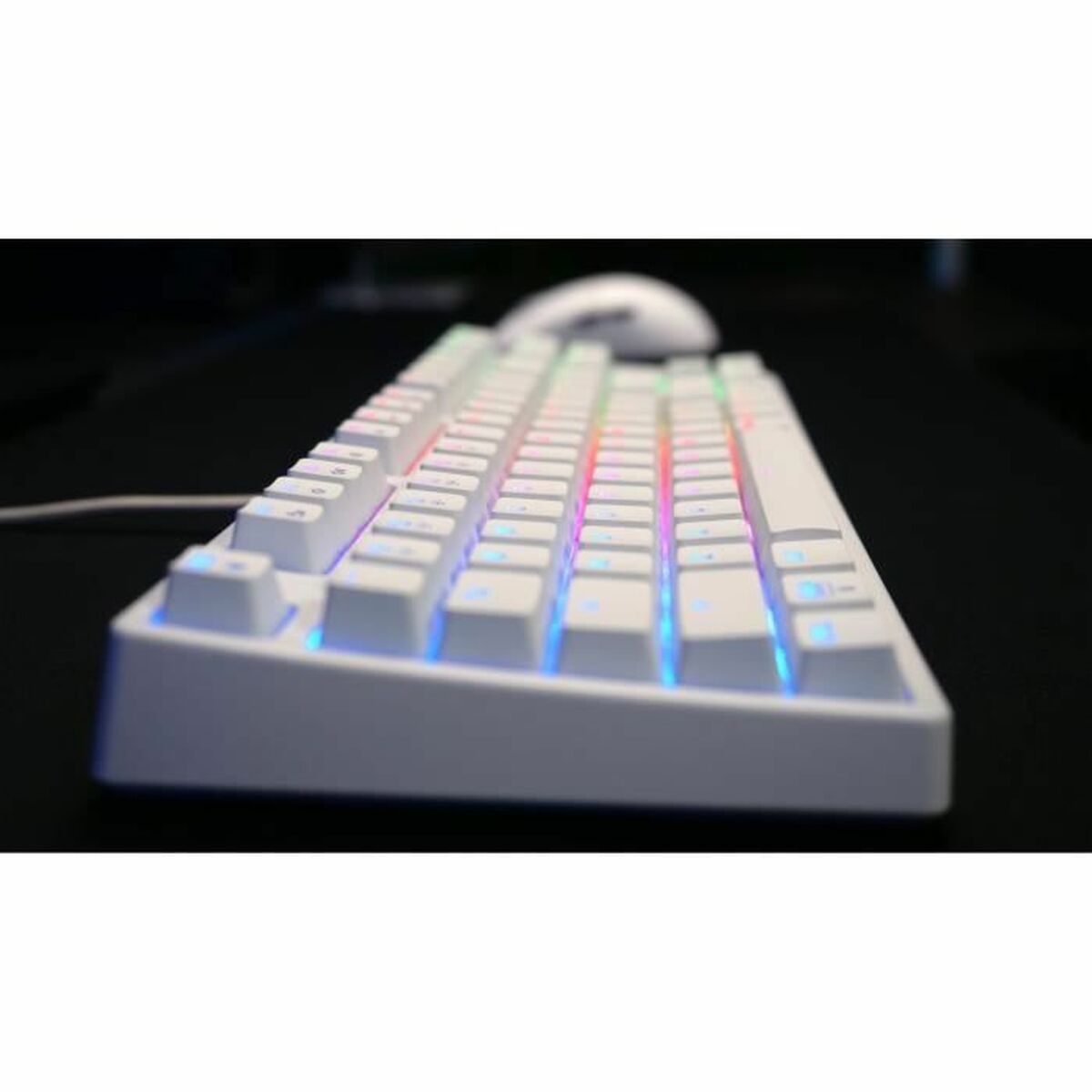 Keyboard and Mouse Cherry White AZERTY-1