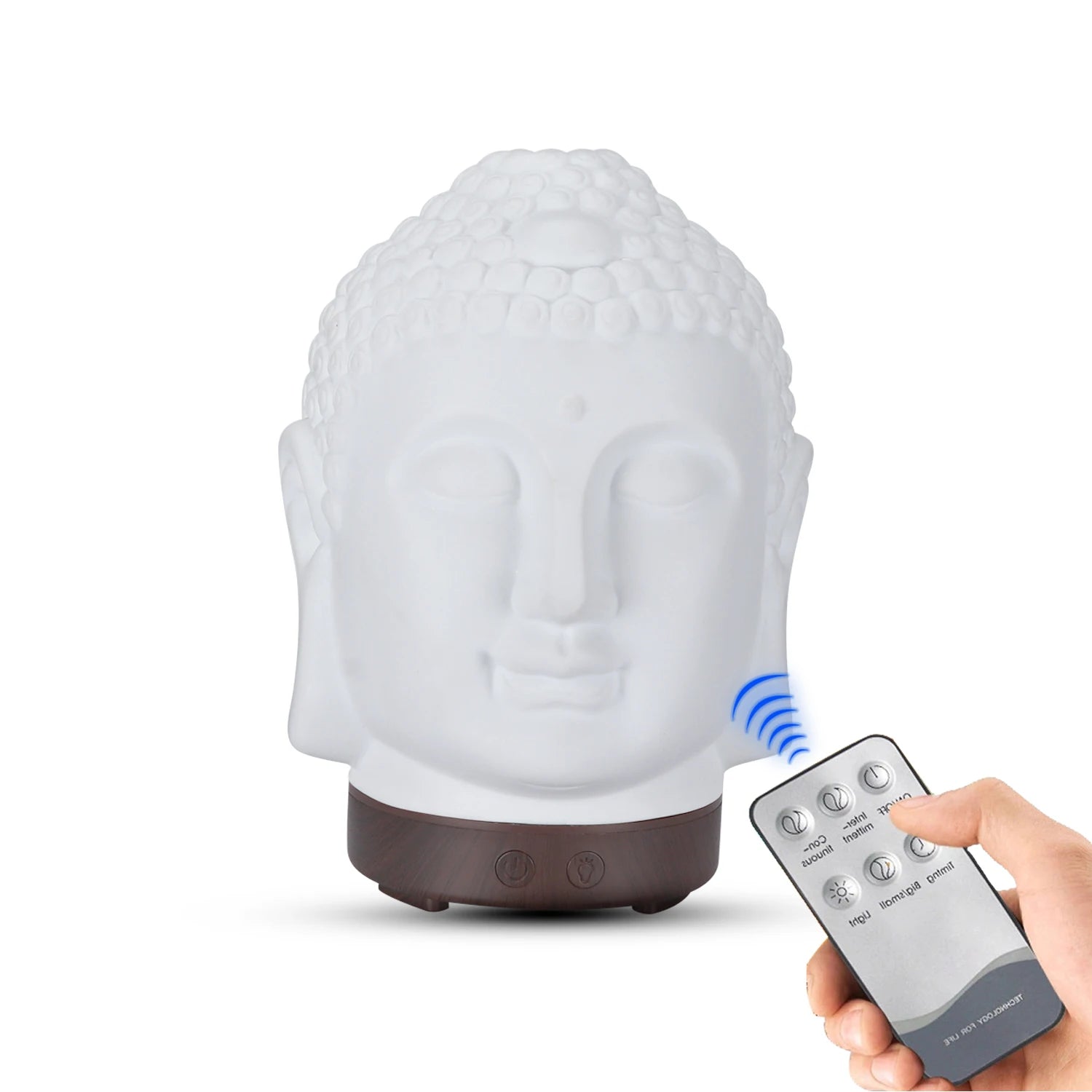 100Ml Essential Oil Diffuser Buddha Head Humidifier with Night Lamp Aromatherapy Mist Foger Maker Essential Oil Diffuse for Home