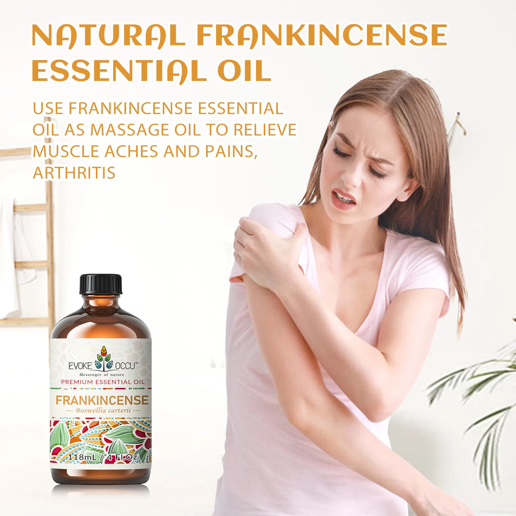 118ML/4 Fl.Oz. Essential Oils, Premium Frankincense Plant Oil for Diffuser, Massage, Skin, Hair, Candle Soap Making,