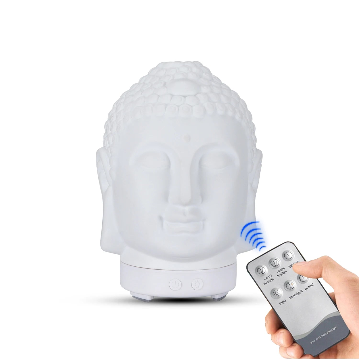 100Ml Essential Oil Diffuser Buddha Head Humidifier with Night Lamp Aromatherapy Mist Foger Maker Essential Oil Diffuse for Home