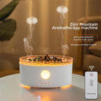 Volcano Humidifier, 300ML Essential Oil Diffuser with Jellyfish Mist and 3 Color Lights, Remote Controlled