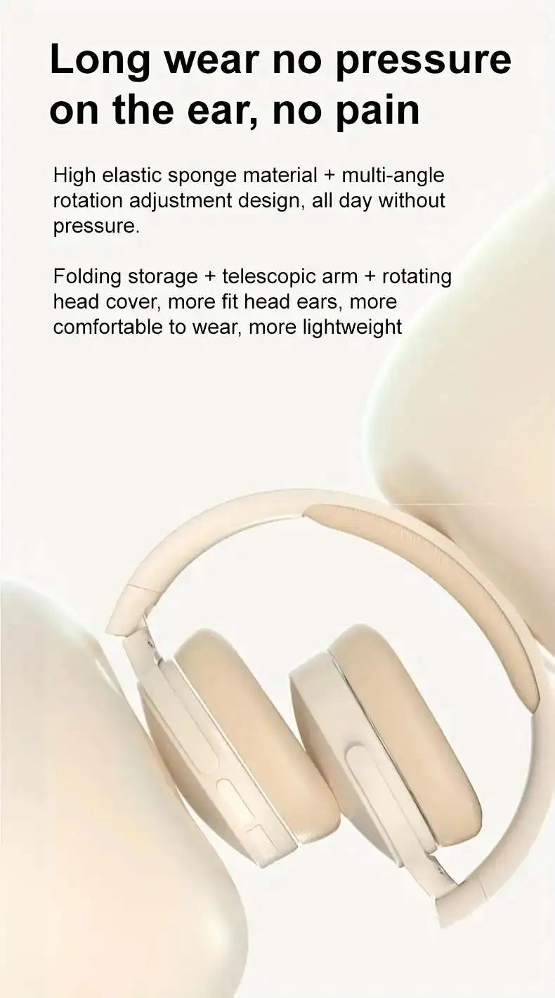 Headphones P2961 Wireless Bluetooth 5.3 Original Earphone Stereo Hifi Headset 400mAh 100h Super Long Battery Life Game Earbuds