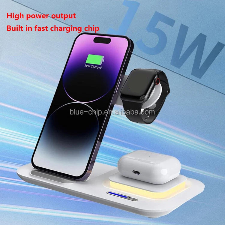 2025 New Products Multifunction 3 in 1 Wireless Chargers for Phone Strong Magnet Fast Charger for Smart Watch for Earphone