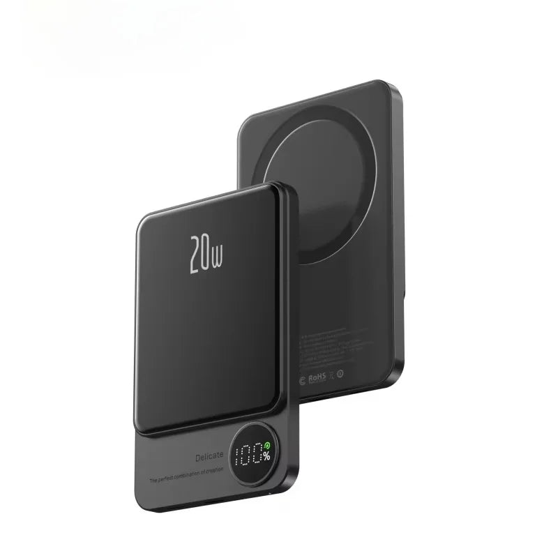 Customizable Logo Strong Magnetic 15W Wireless Q9 Mini Power Bank 5000mah Outdoors Travel for Phone Portable Powerbank 10000mAh