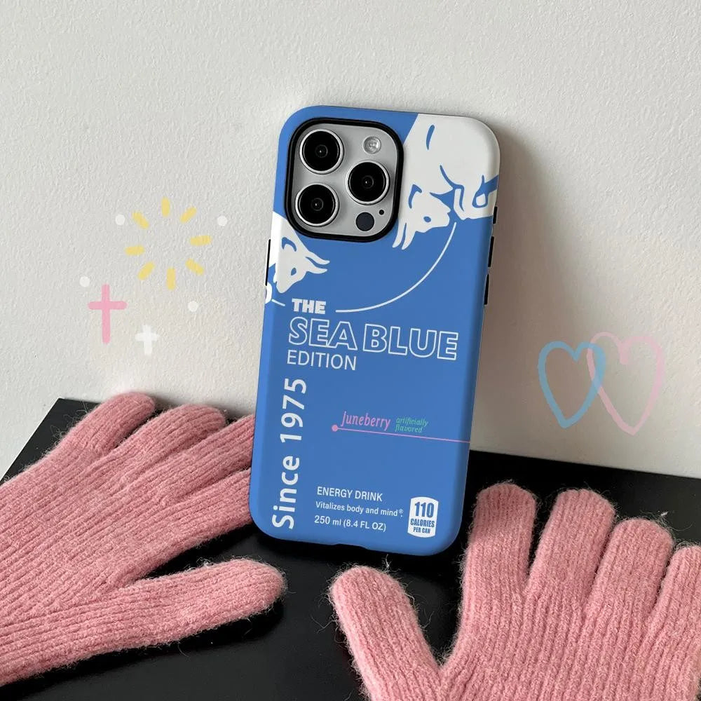 Phone Case for New bulls drink stylish design iPhone 17 16 15 14 13 12 11 X XS XR XSMAX 7 8 Air Pro Max Plus Double-layer Cover