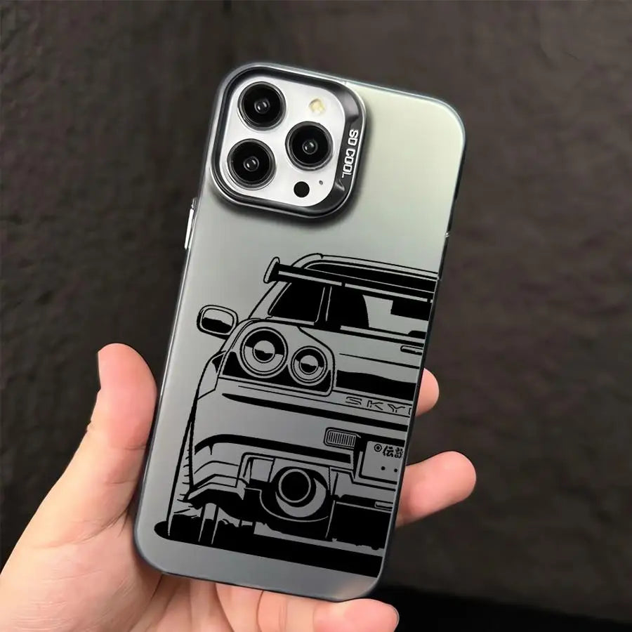 JDM Dream Car Cool Cover Phone Case for iPhone 16 Pro 15 Pro Max 14 13 12 11 XS 14 Pro Max 16 Plus 14Pro 12Pro Soft Shell
