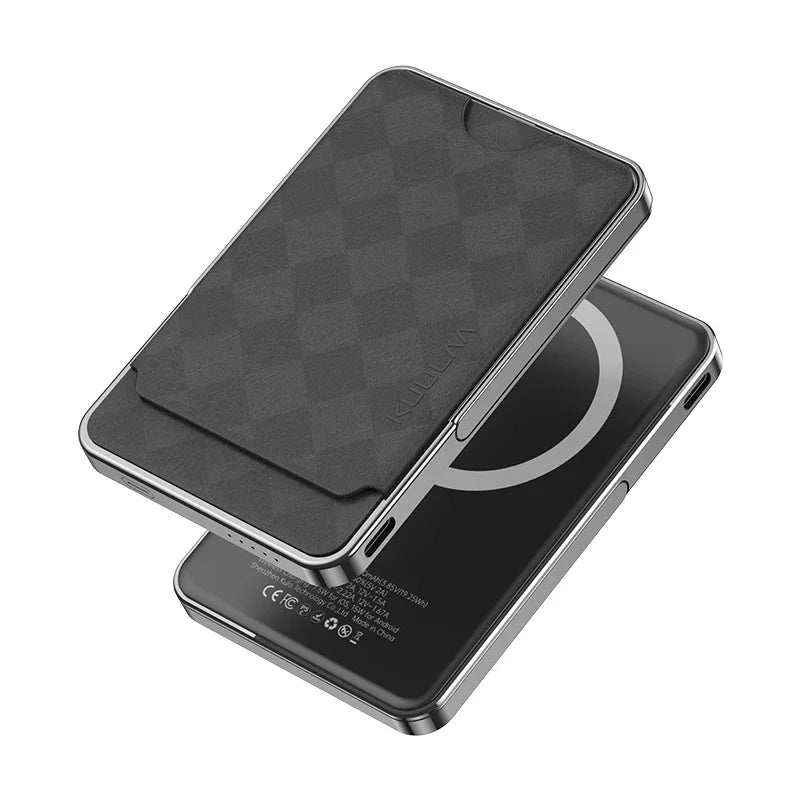 Magsafe Power Bank 5000mAh Magnetic Battery with Stand Card Bag External Battery Fast Charging For iPhone 16 15 PowerBank