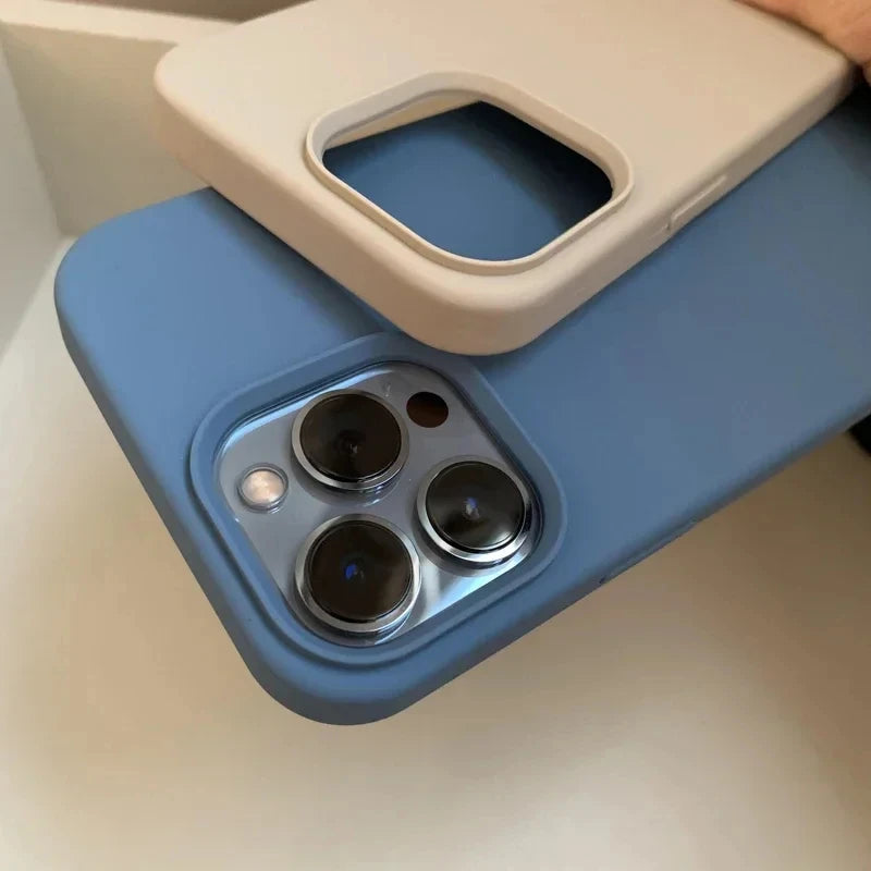 Original Liquid Silicone Case For iPhone 15 14 11 13 12 Pro Max Mini XR X XS 8 7 6 Plus Luxury Phone Cases Shockproof Soft Cover