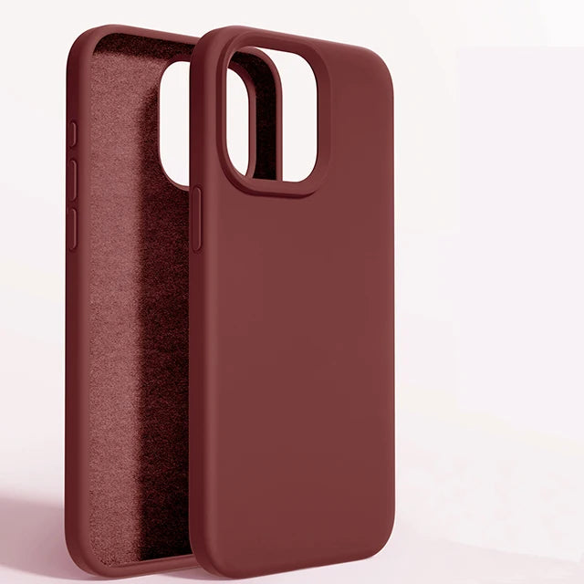Original Liquid Silicone Case For iPhone 15 14 11 13 12 Pro Max Mini XR X XS 8 7 6 Plus Luxury Phone Cases Shockproof Soft Cover