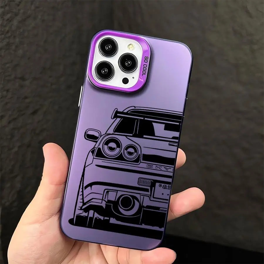 JDM Dream Car Cool Cover Phone Case for iPhone 16 Pro 15 Pro Max 14 13 12 11 XS 14 Pro Max 16 Plus 14Pro 12Pro Soft Shell
