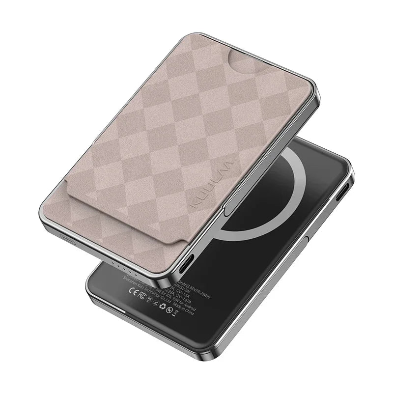Magsafe Power Bank 5000mAh Magnetic Battery with Stand Card Bag External Battery Fast Charging For iPhone 16 15 PowerBank
