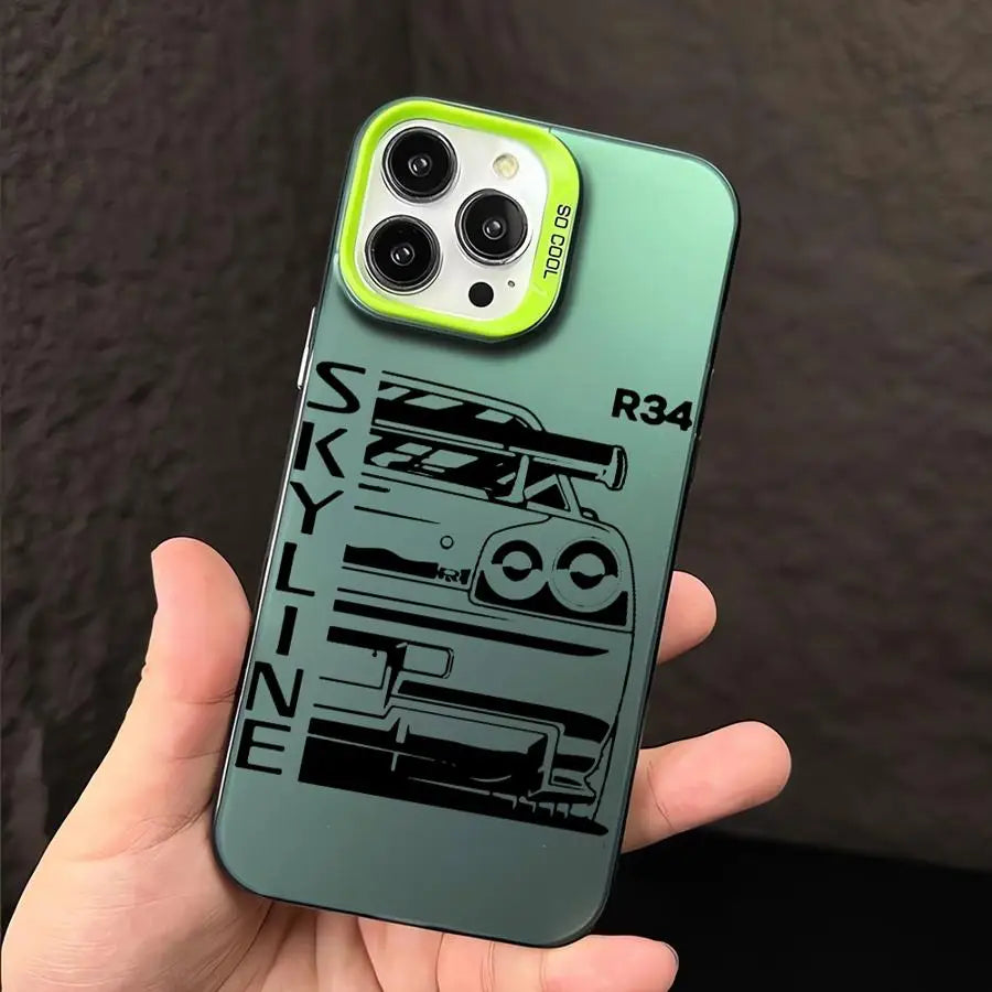 JDM Dream Car Cool Cover Phone Case for iPhone 16 Pro 15 Pro Max 14 13 12 11 XS 14 Pro Max 16 Plus 14Pro 12Pro Soft Shell