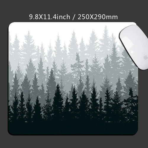 Forest Trees Xxl Mouse Pad Gamer Black Mousepad Computer Tables Desk