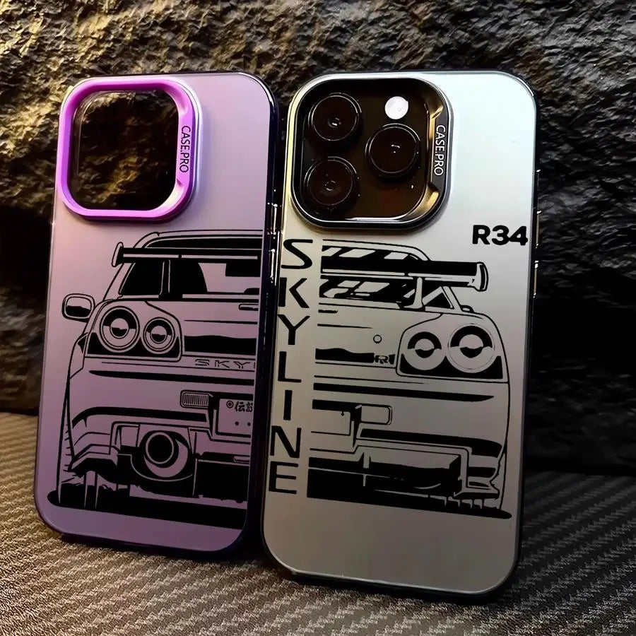JDM Dream Car Cool Cover Phone Case for iPhone 16 Pro 15 Pro Max 14 13 12 11 XS 14 Pro Max 16 Plus 14Pro 12Pro Soft Shell