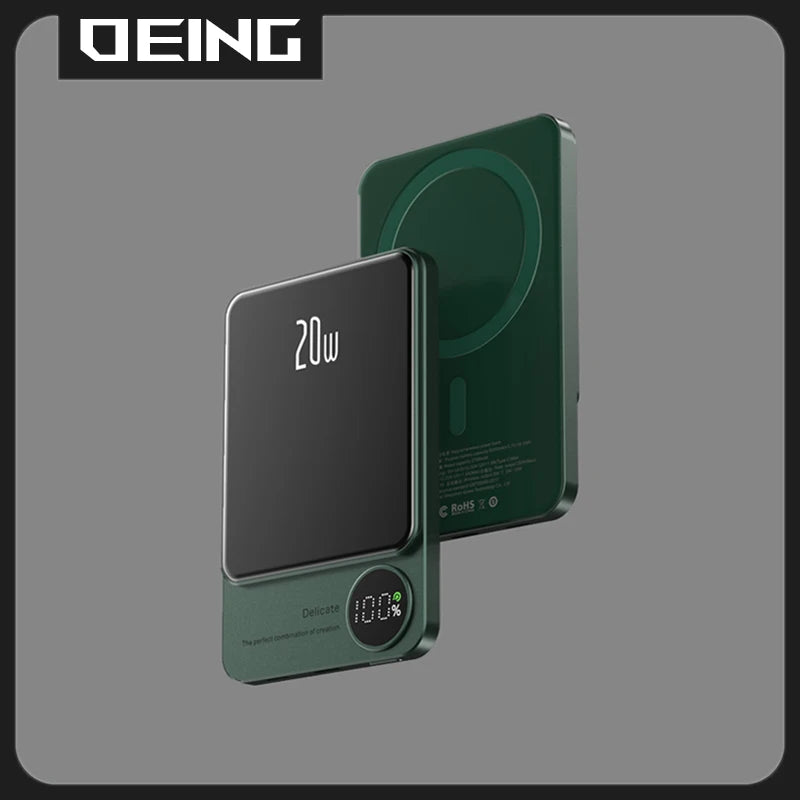 10000mAh PD20W Transparent Alloy Magnetic Powerbank For Magsafe Power Bank Wireless Fast Charger For iPhone 17 16 15 14 13 12 11
