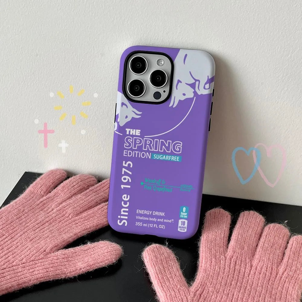Phone Case for New bulls drink stylish design iPhone 17 16 15 14 13 12 11 X XS XR XSMAX 7 8 Air Pro Max Plus Double-layer Cover