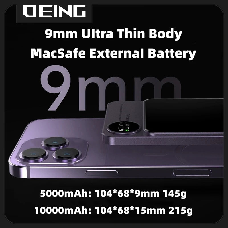 10000mAh PD20W Transparent Alloy Magnetic Powerbank For Magsafe Power Bank Wireless Fast Charger For iPhone 17 16 15 14 13 12 11