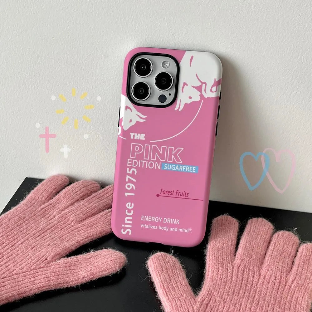 Phone Case for New bulls drink stylish design iPhone 17 16 15 14 13 12 11 X XS XR XSMAX 7 8 Air Pro Max Plus Double-layer Cover