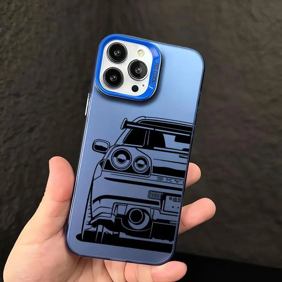 JDM Dream Car Cool Cover Phone Case for iPhone 16 Pro 15 Pro Max 14 13 12 11 XS 14 Pro Max 16 Plus 14Pro 12Pro Soft Shell