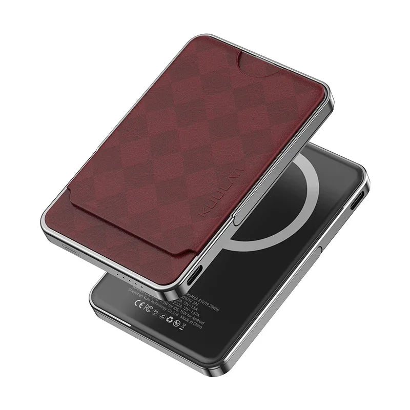 Magsafe Power Bank 5000mAh Magnetic Battery with Stand Card Bag External Battery Fast Charging For iPhone 16 15 PowerBank