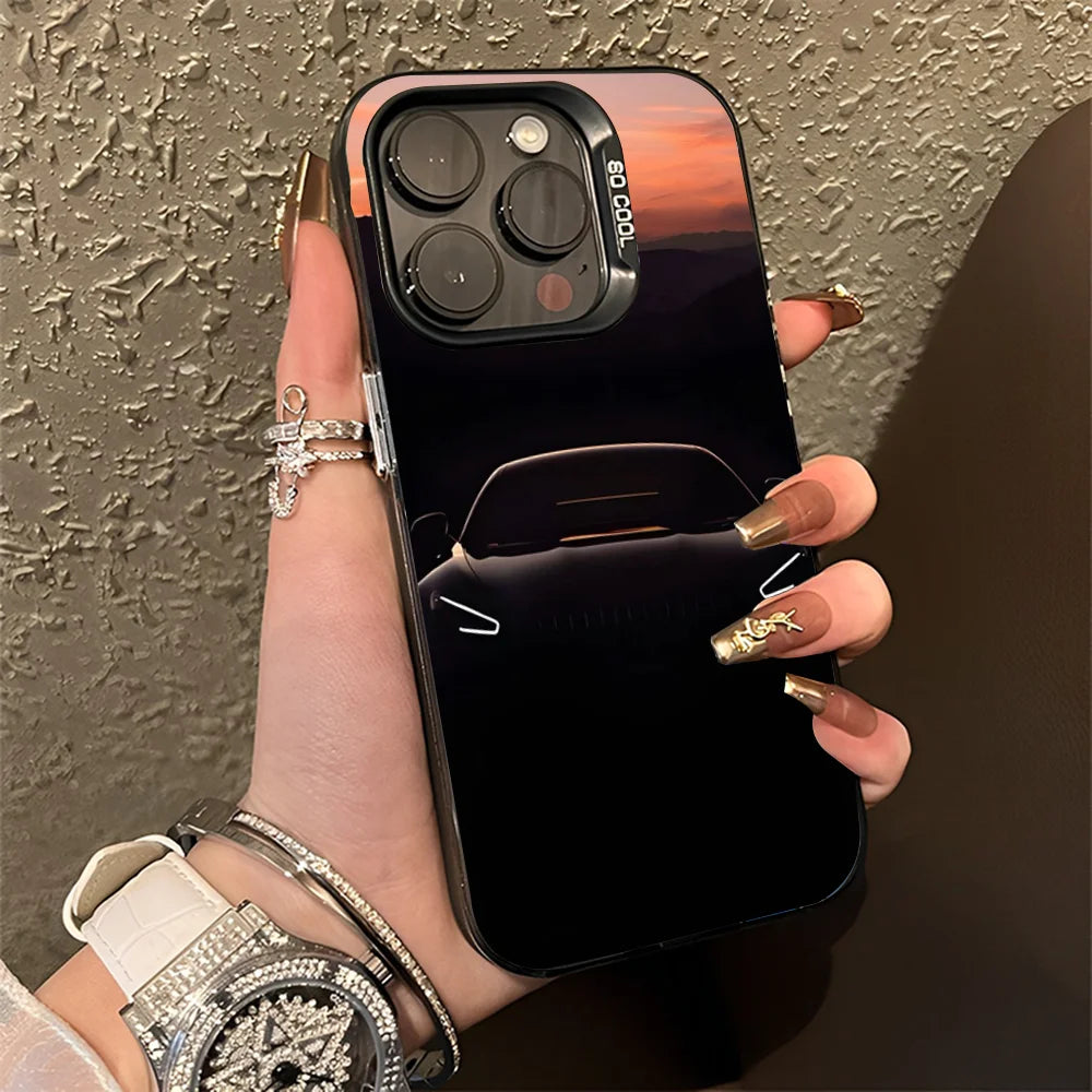 AMG GT Car Phone Case For iPhone 16,15,14,13,12,11,Pro,Max,Plus,Mini,XS,SE M-Mer-cedeses Anti Fall Black Matte Hard Bumper
