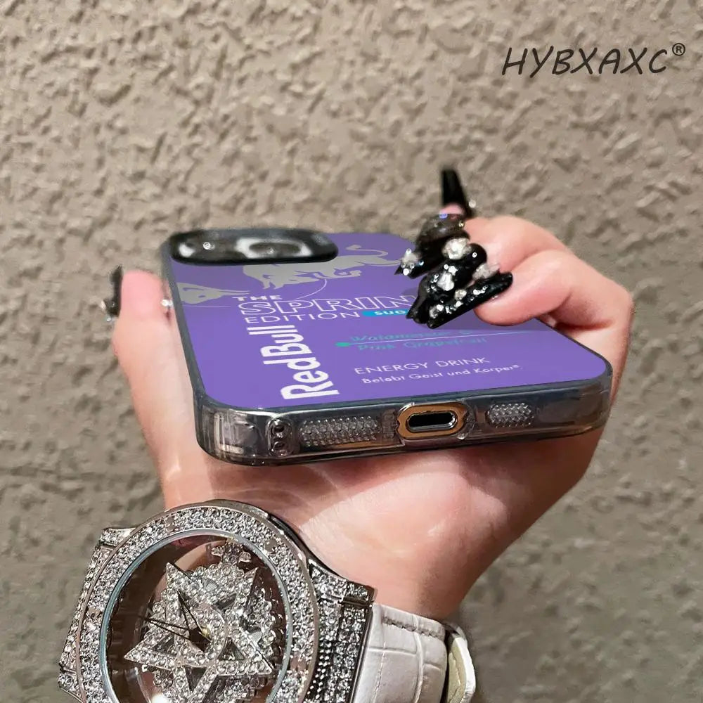 Phone Case Fashion IMD Colorful Silver Suitable case for iPhone16 15 14 13 12 11Pro Max Fashion B-BullS Logo R-RedES