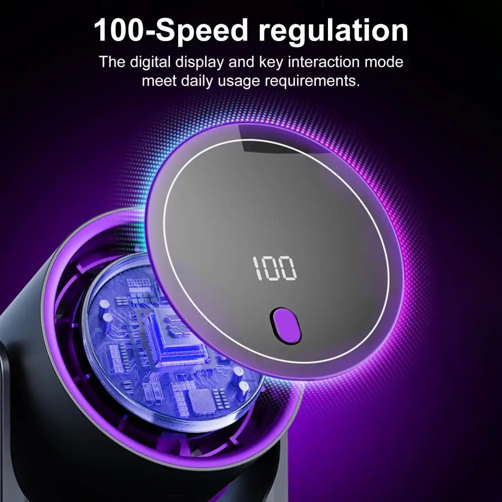 Led Display Fan Portable Usb Rechargeable Mini Desk Fan with Led Digital Display 100 Speed Adjustable Quiet Fan for Home Office