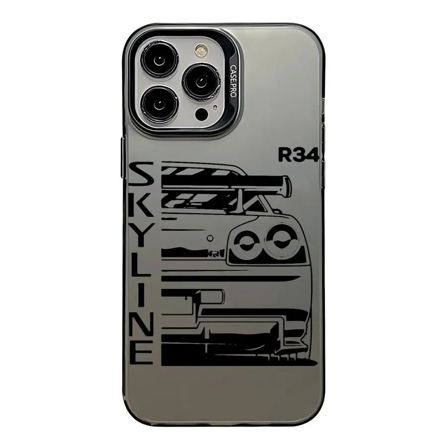 JDM Dream Car Cool Cover Phone Case for iPhone 16 Pro 15 Pro Max 14 13 12 11 XS 14 Pro Max 16 Plus 14Pro 12Pro Soft Shell