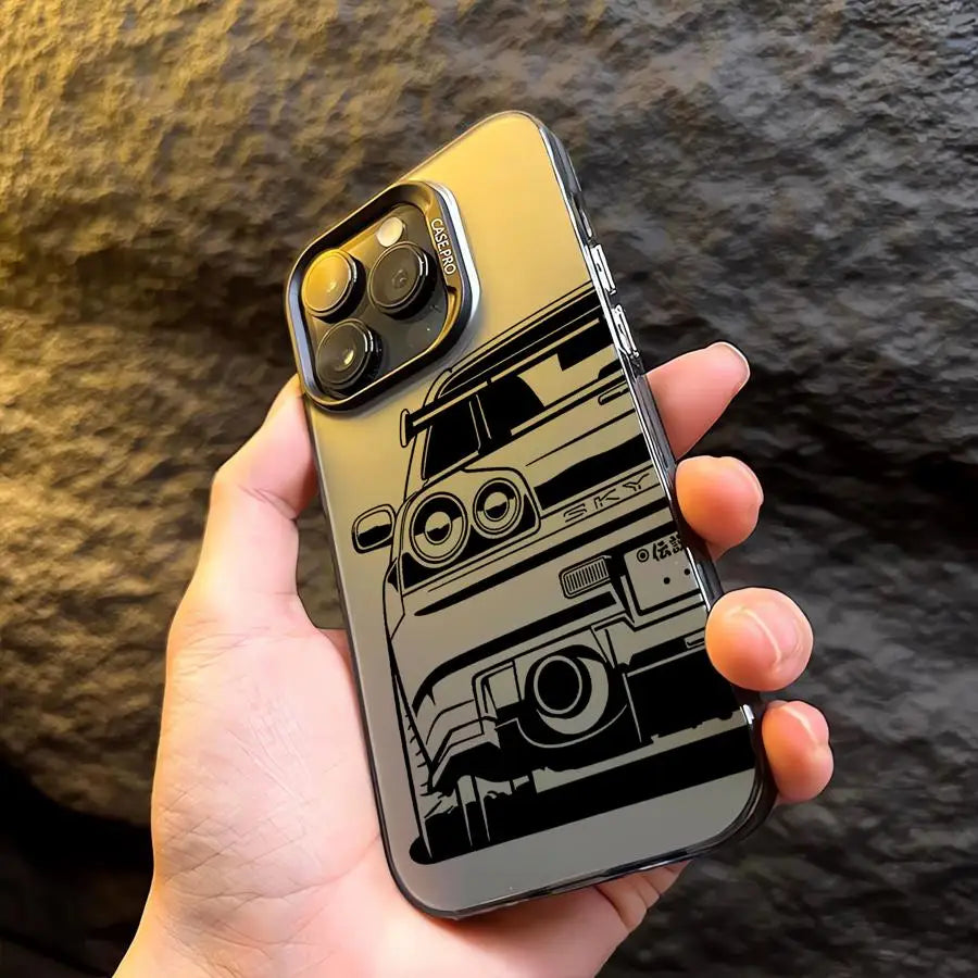 JDM Dream Car Cool Cover Phone Case for iPhone 16 Pro 15 Pro Max 14 13 12 11 XS 14 Pro Max 16 Plus 14Pro 12Pro Soft Shell