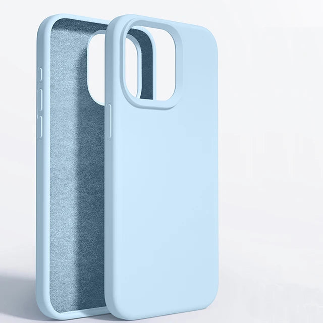 Original Liquid Silicone Case For iPhone 15 14 11 13 12 Pro Max Mini XR X XS 8 7 6 Plus Luxury Phone Cases Shockproof Soft Cover