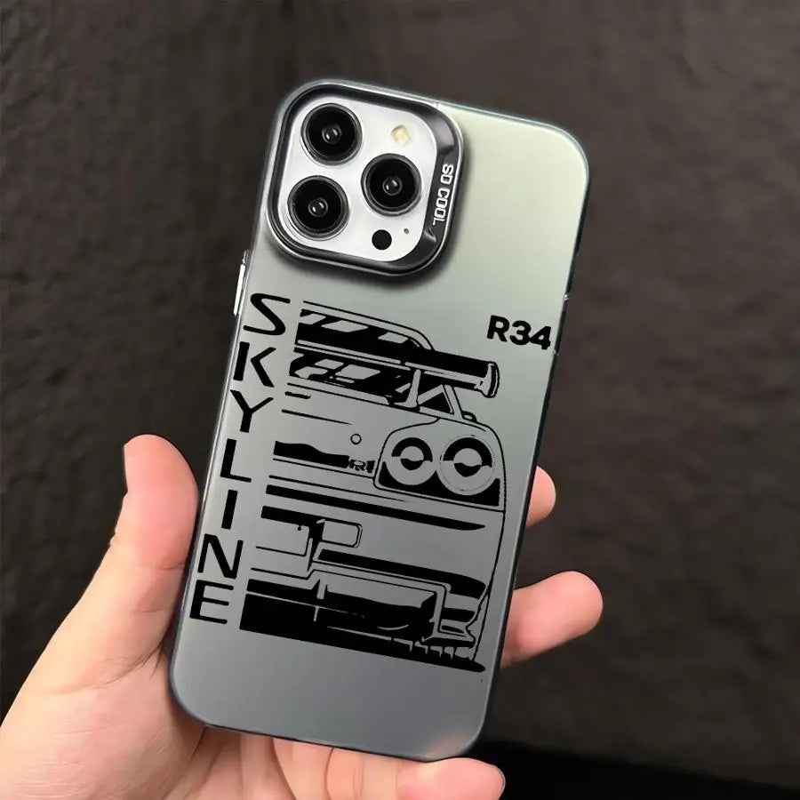 JDM Dream Car Cool Cover Phone Case for iPhone 16 Pro 15 Pro Max 14 13 12 11 XS 14 Pro Max 16 Plus 14Pro 12Pro Soft Shell