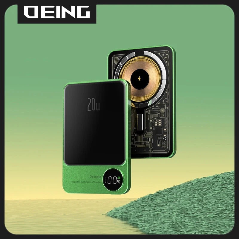 10000mAh PD20W Transparent Alloy Magnetic Powerbank For Magsafe Power Bank Wireless Fast Charger For iPhone 17 16 15 14 13 12 11