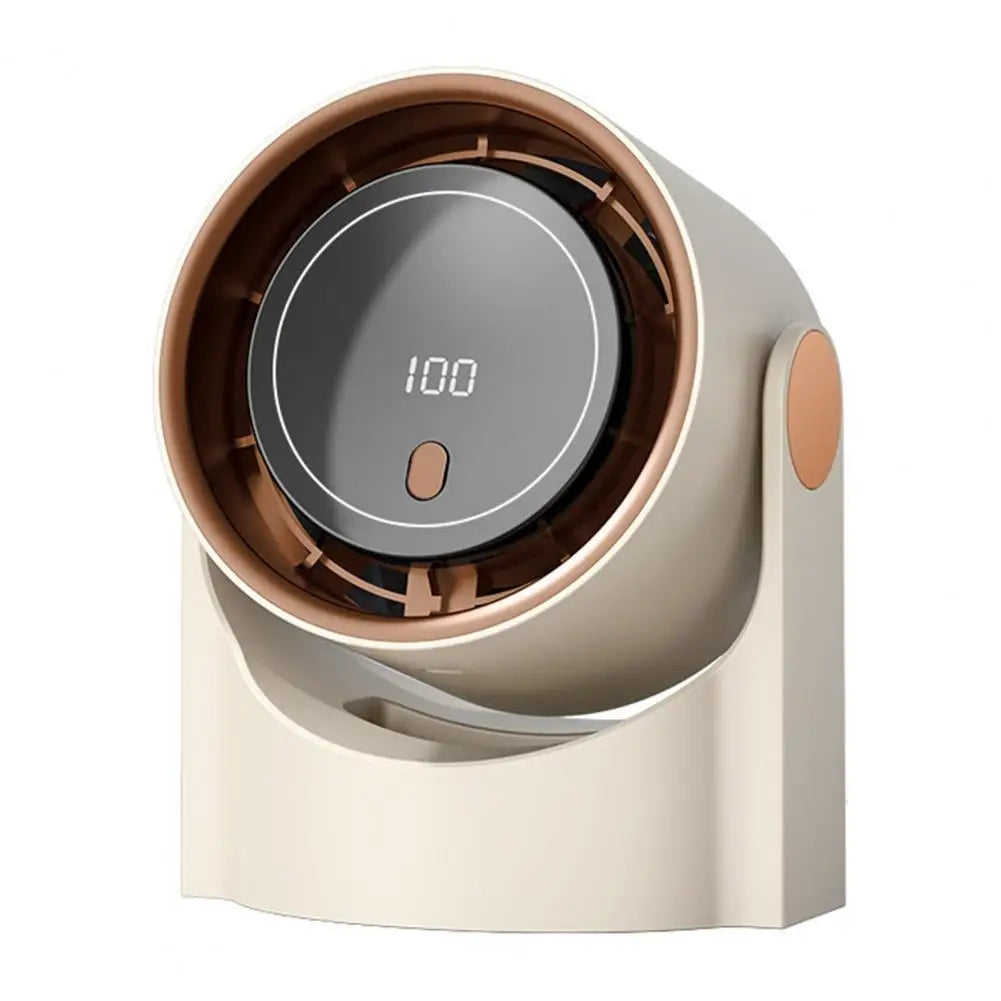 Led Display Fan Portable Usb Rechargeable Mini Desk Fan with Led Digital Display 100 Speed Adjustable Quiet Fan for Home Office