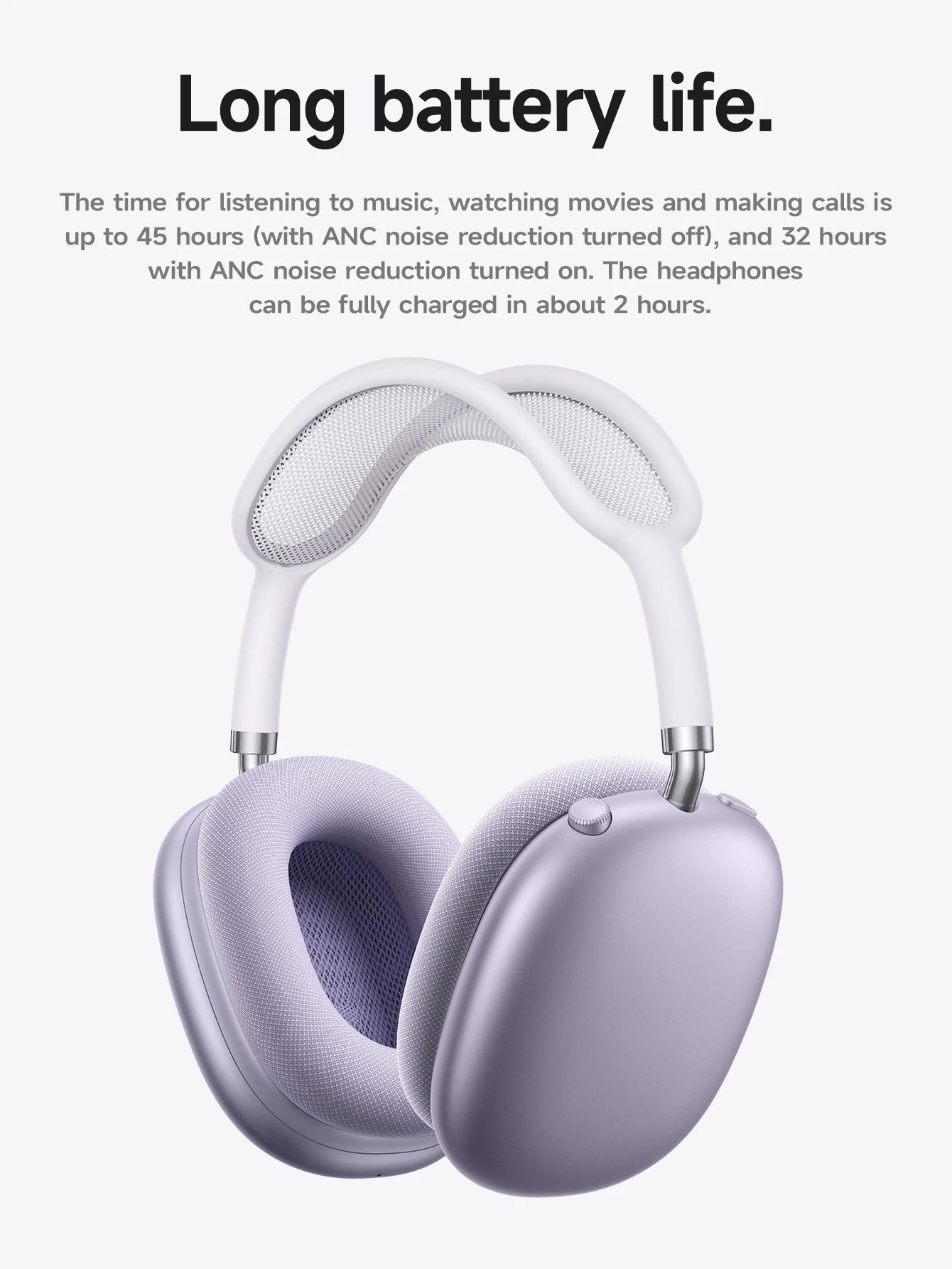 HOCO W65 New Bluetooth 5.4 Headphone Over Ear Big Earphones Hifi Audio Music Sport Gaming Headsets for Iphone Android With Mic