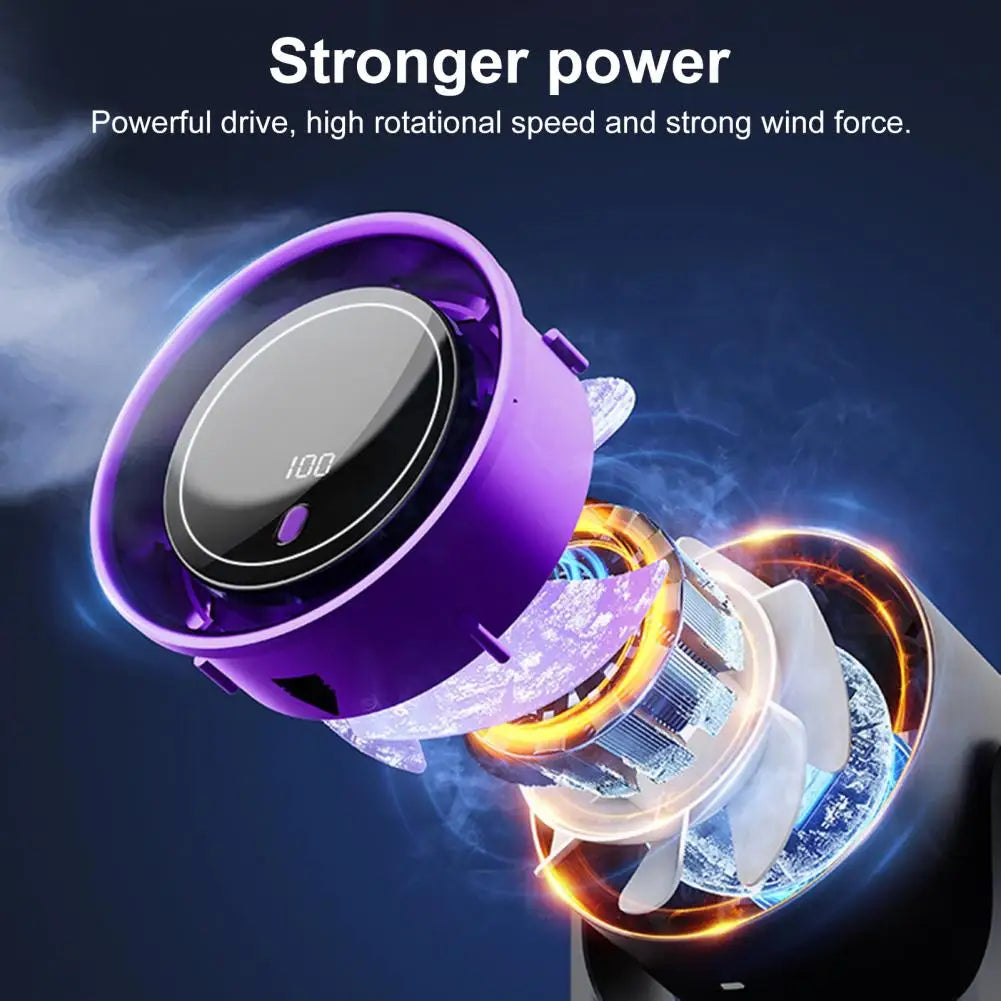 Led Display Fan Portable Usb Rechargeable Mini Desk Fan with Led Digital Display 100 Speed Adjustable Quiet Fan for Home Office