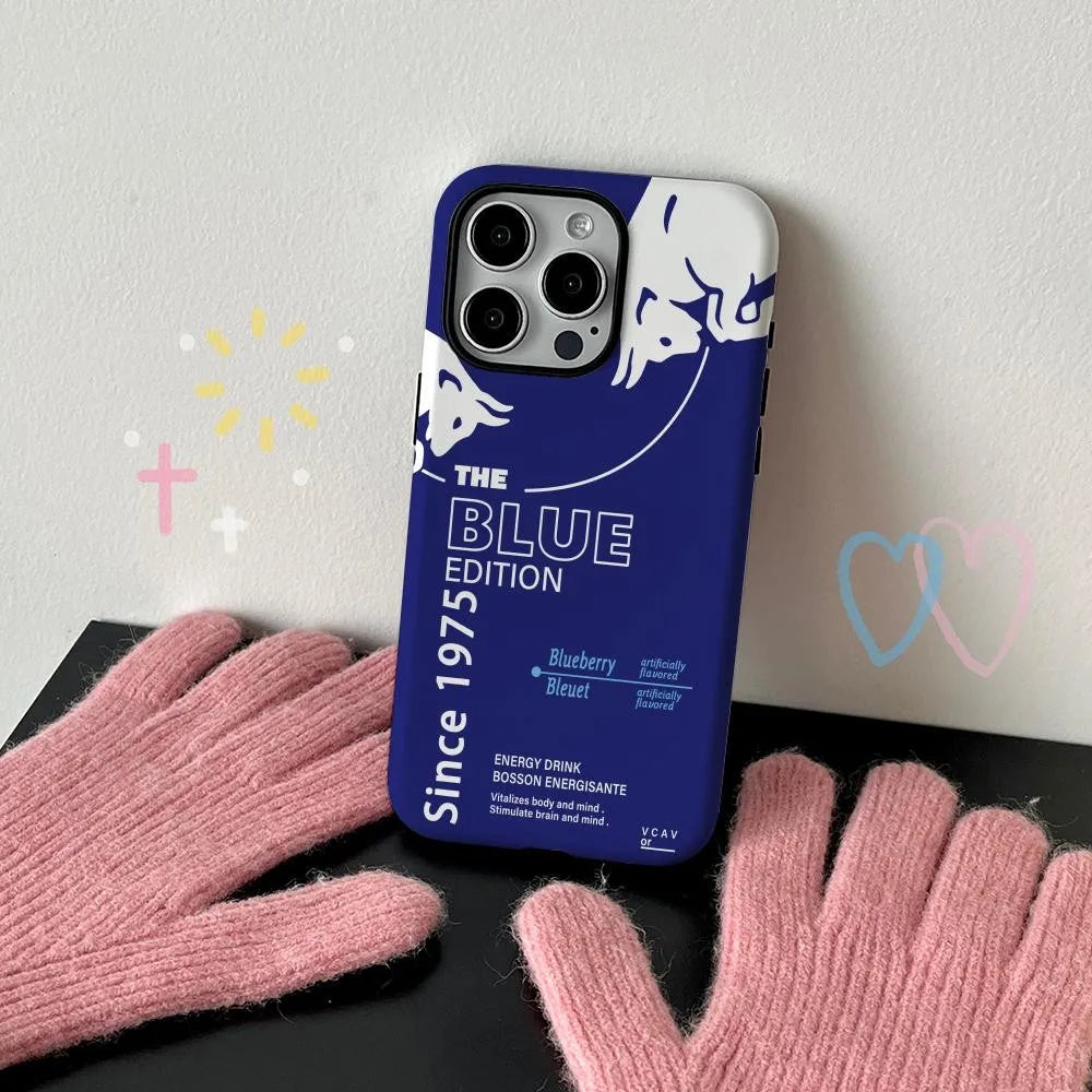 Phone Case for New bulls drink stylish design iPhone 17 16 15 14 13 12 11 X XS XR XSMAX 7 8 Air Pro Max Plus Double-layer Cover