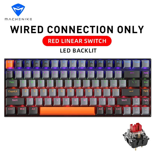 Machenike K500A-B84 Mechanical Keyboard 75% TKL Hot-Swappable Wired