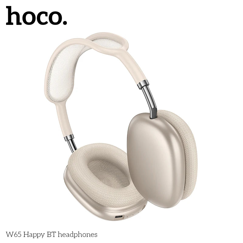 HOCO W65 New Bluetooth 5.4 Headphone Over Ear Big Earphones Hifi Audio Music Sport Gaming Headsets for Iphone Android With Mic
