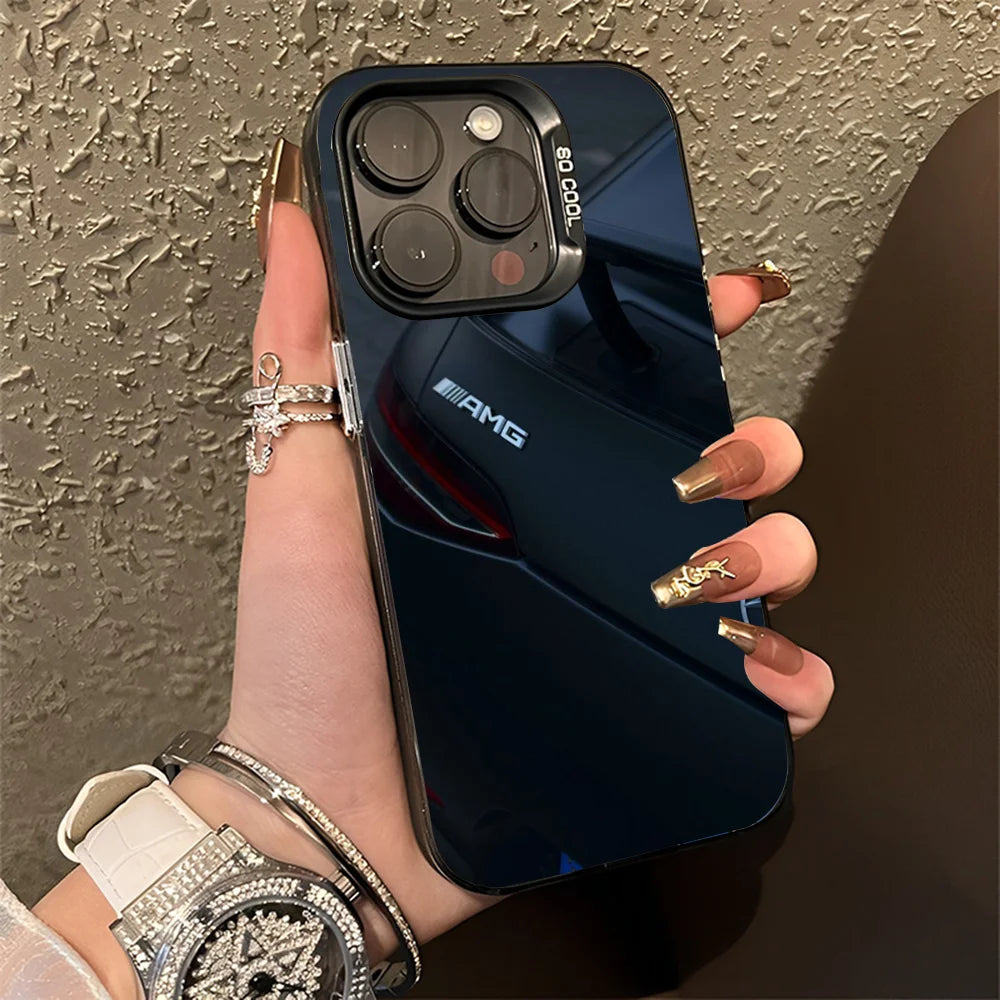 AMG GT Car Phone Case For iPhone 16,15,14,13,12,11,Pro,Max,Plus,Mini,XS,SE M-Mer-cedeses Anti Fall Black Matte Hard Bumper