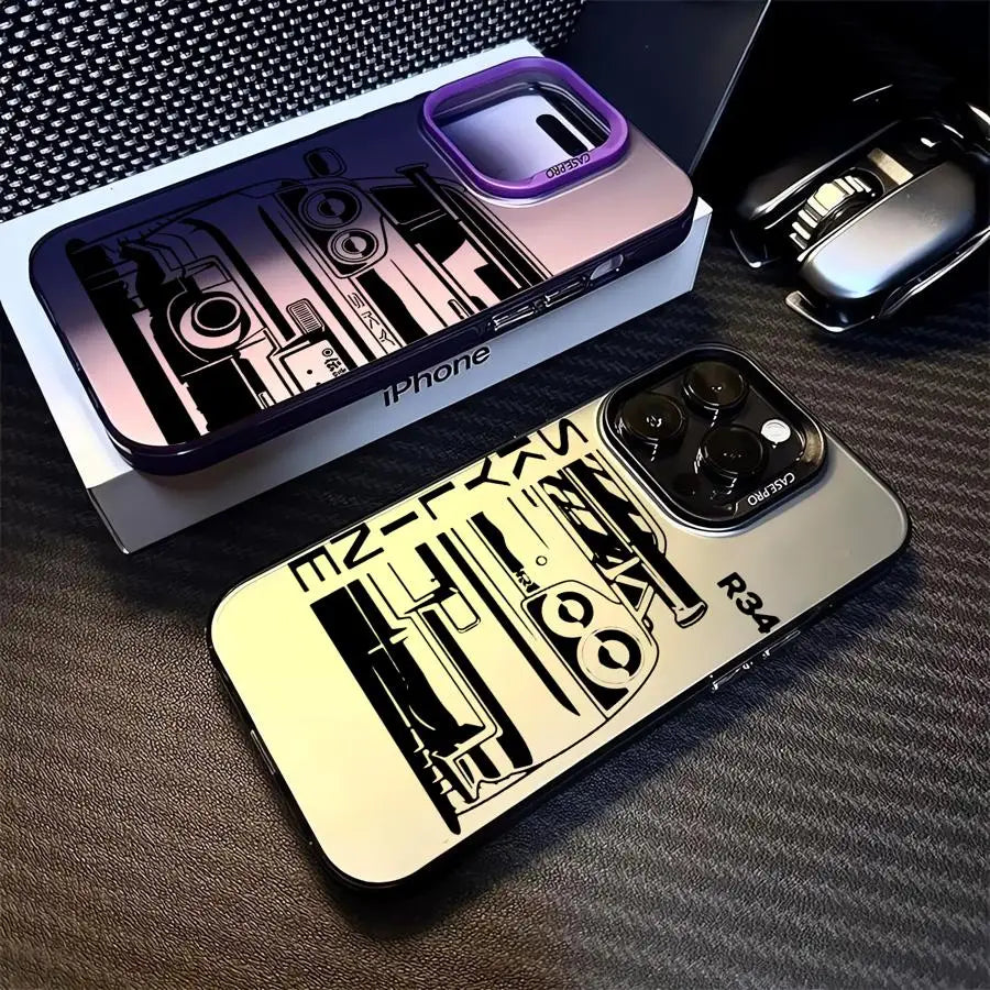 JDM Dream Car Cool Cover Phone Case for iPhone 16 Pro 15 Pro Max 14 13 12 11 XS 14 Pro Max 16 Plus 14Pro 12Pro Soft Shell