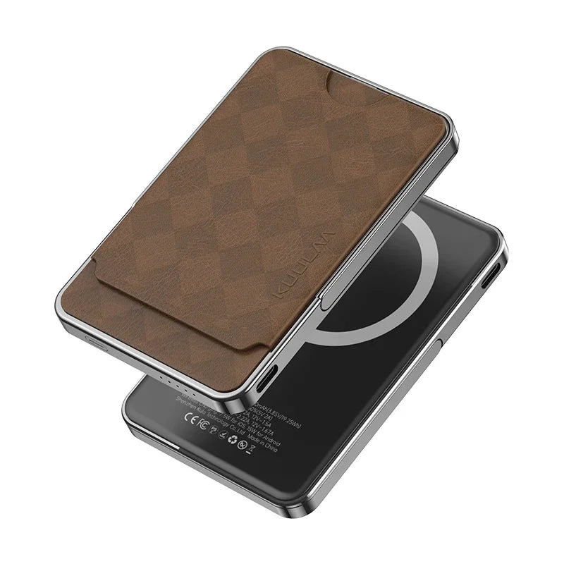 Magsafe Power Bank 5000mAh Magnetic Battery with Stand Card Bag External Battery Fast Charging For iPhone 16 15 PowerBank