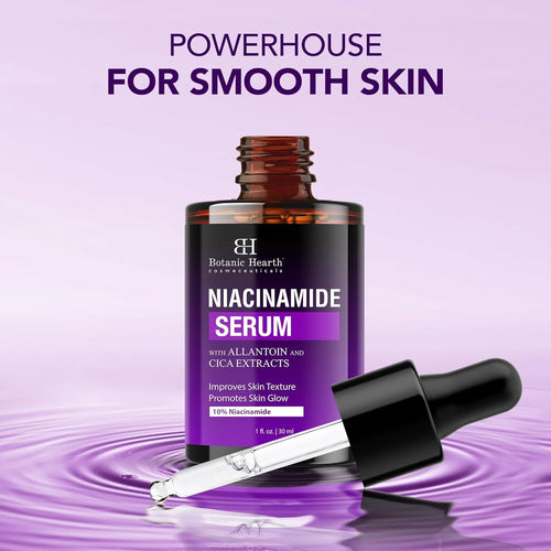 10% Niacinamide Face Serum with Allantoin, Zinc PCA, Cica & Hyaluronic Acid | Minimize Enlarged Pores, Correct Dark Spots, Even Skin Tone | All Skin Types | for Women & Men | 1 Fl Oz